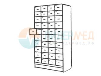 Шкаф для талонов к врачу 446.14,15 размер 850х430х1820